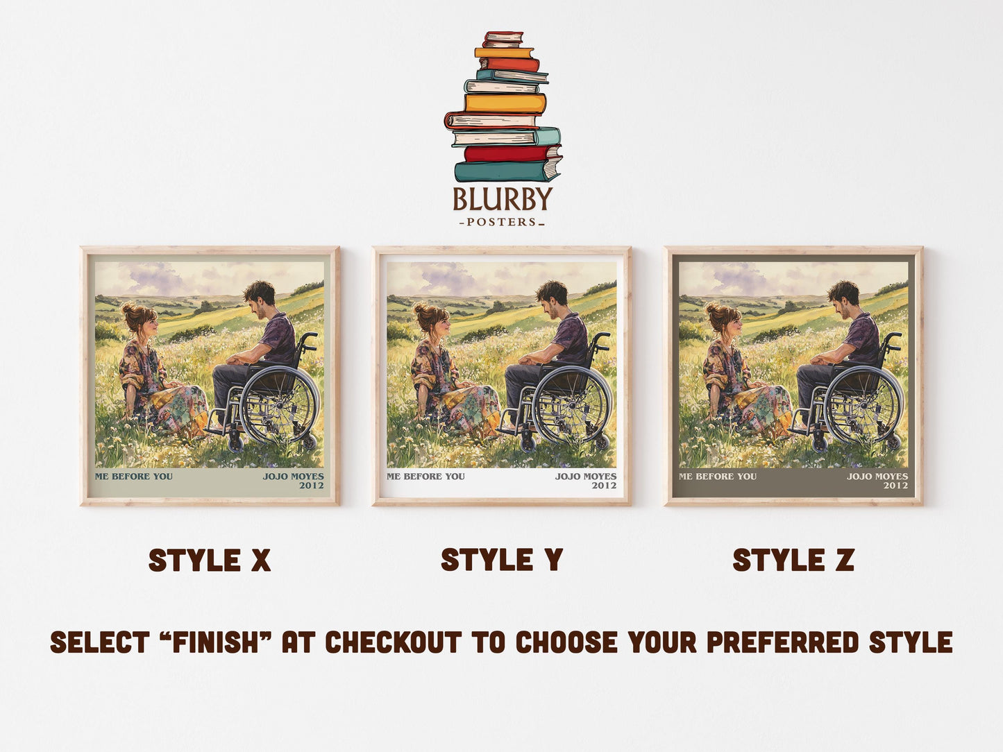 Me Before You literary art print colour and style options – Jojo Moyes book art