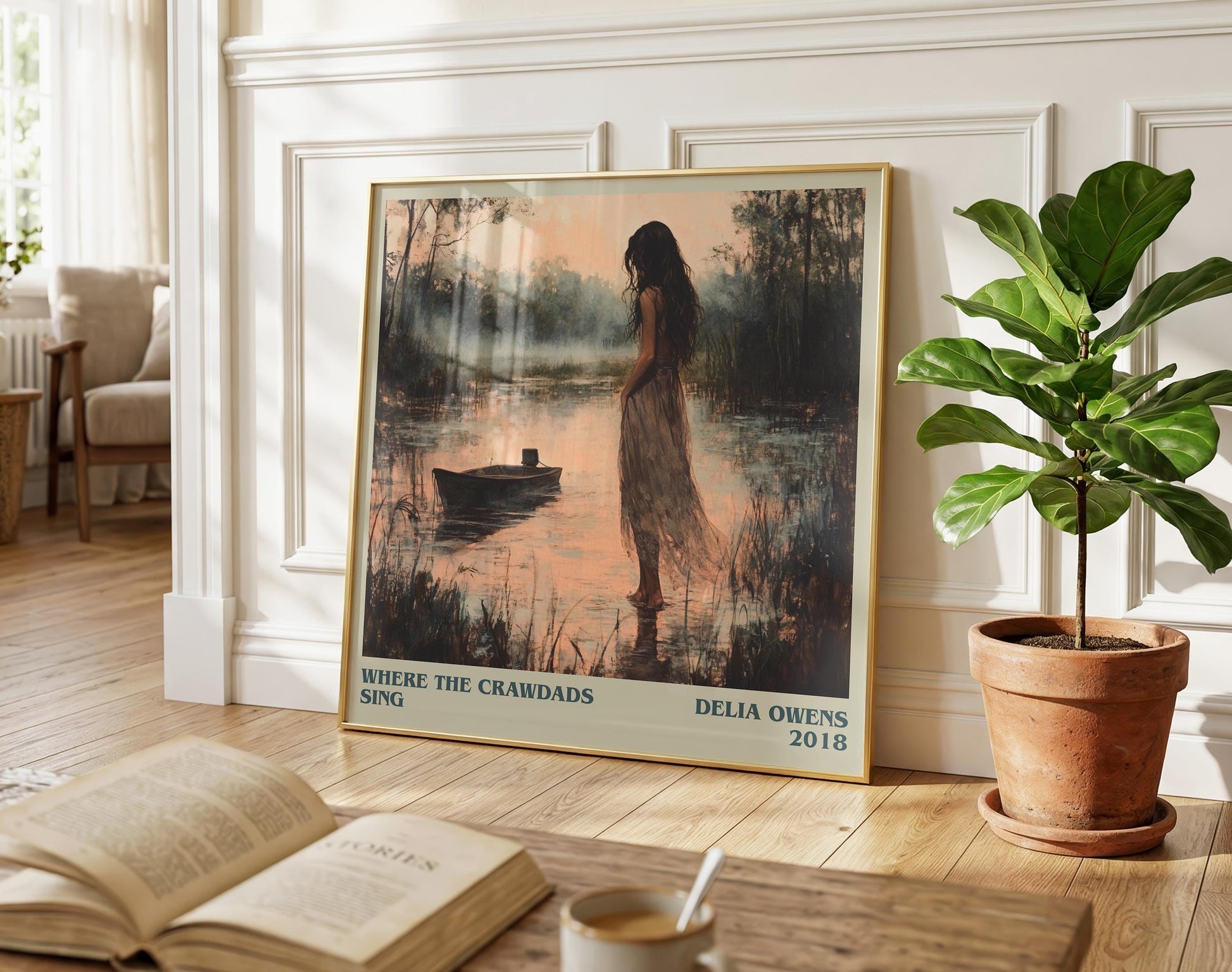 Where the Crawdads Sing literary poster paired in gallery wall – literary art prints