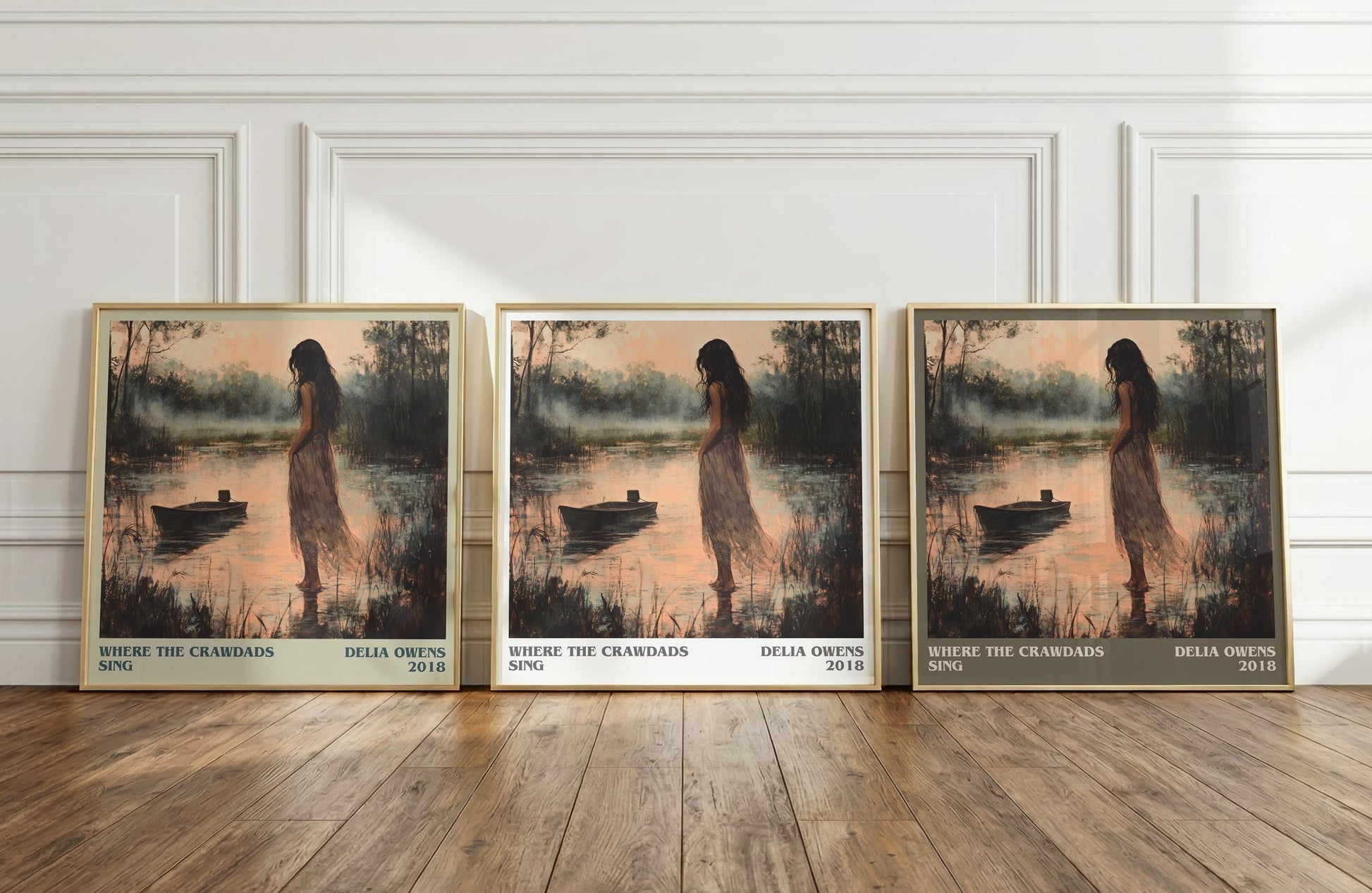 Where the Crawdads Sing literary print framed by window – literary home decor