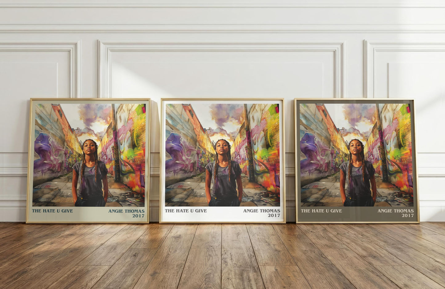 The Hate U Give literary print framed by window – literary home decor
