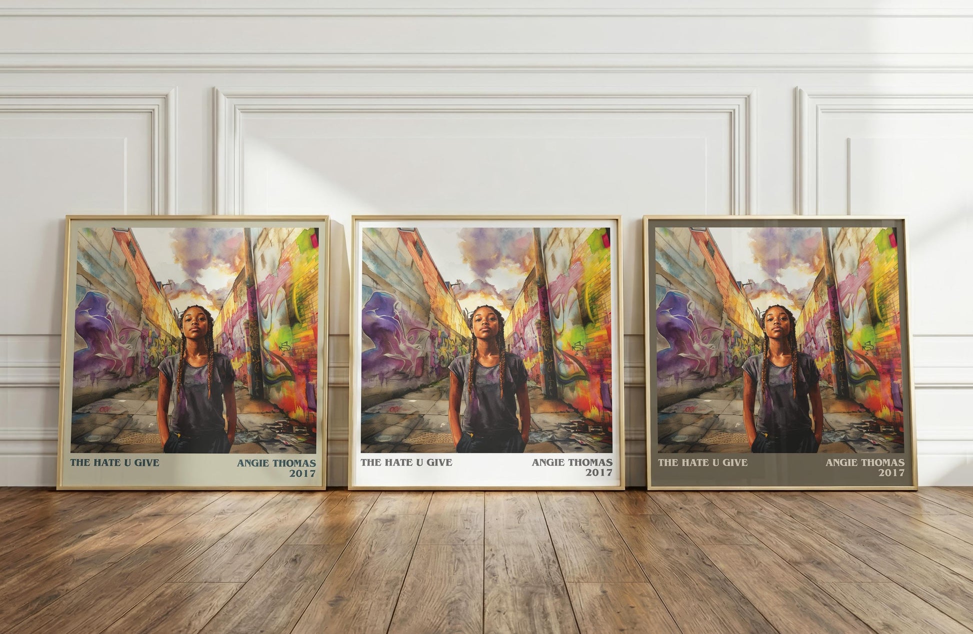 The Hate U Give literary print framed by window – literary home decor