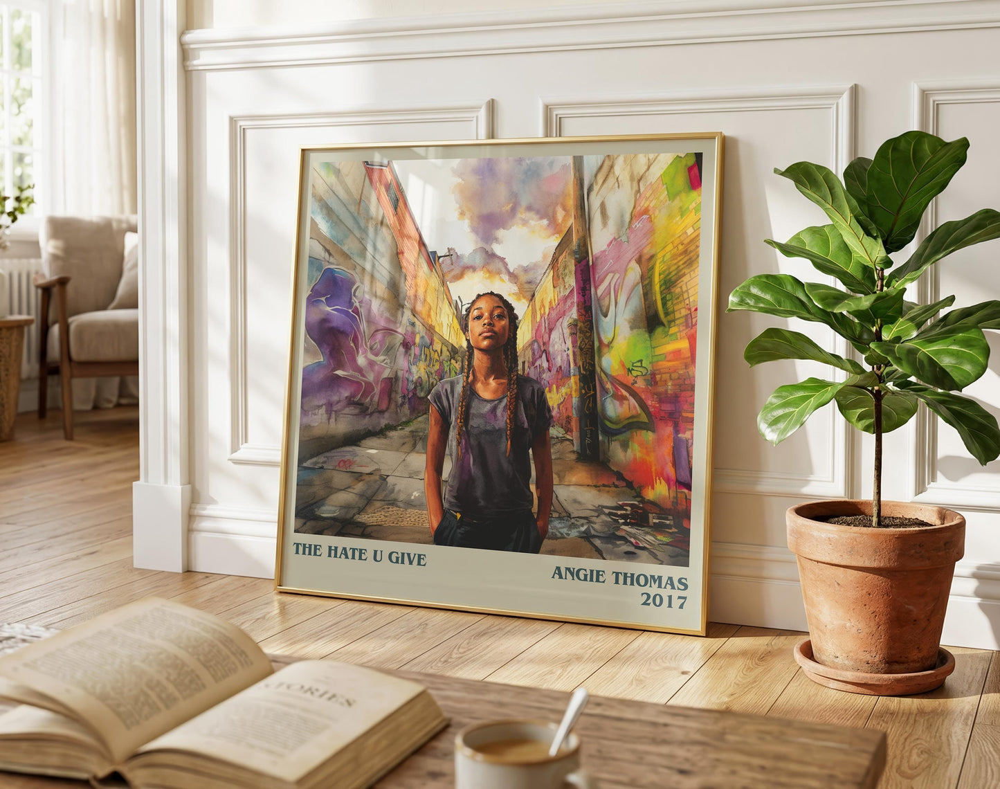 The Hate U Give literary poster paired in gallery wall – literary art prints