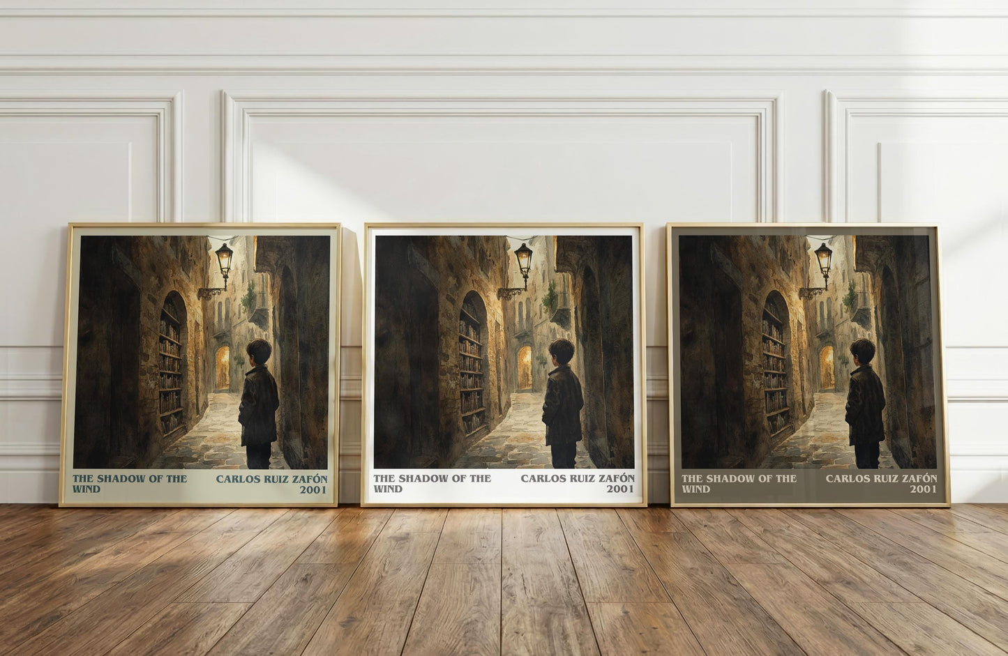 The Shadow Of The Wind literary print framed by window – literary home decor