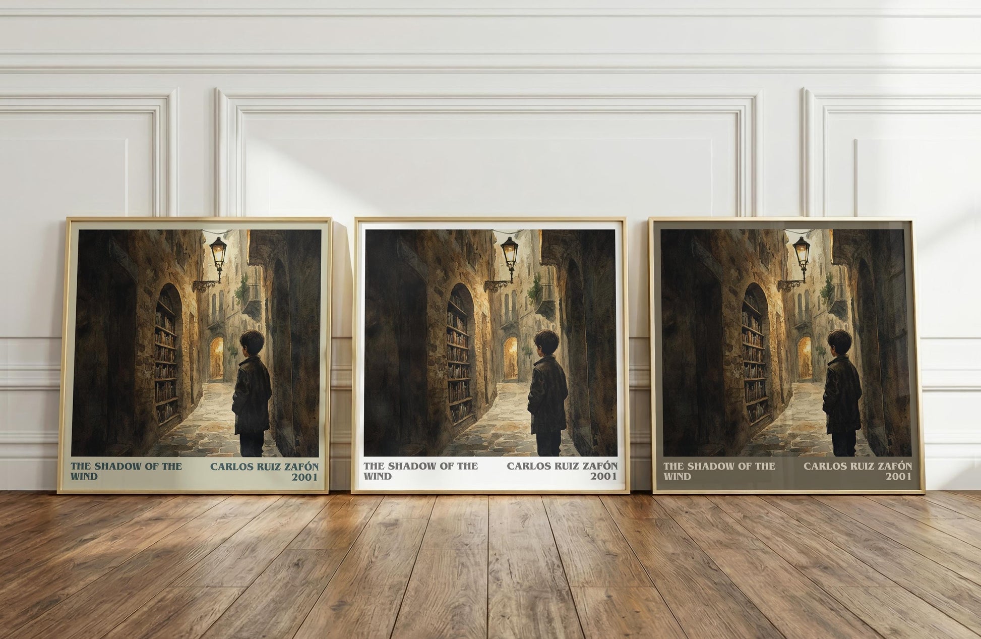 The Shadow Of The Wind literary print framed by window – literary home decor