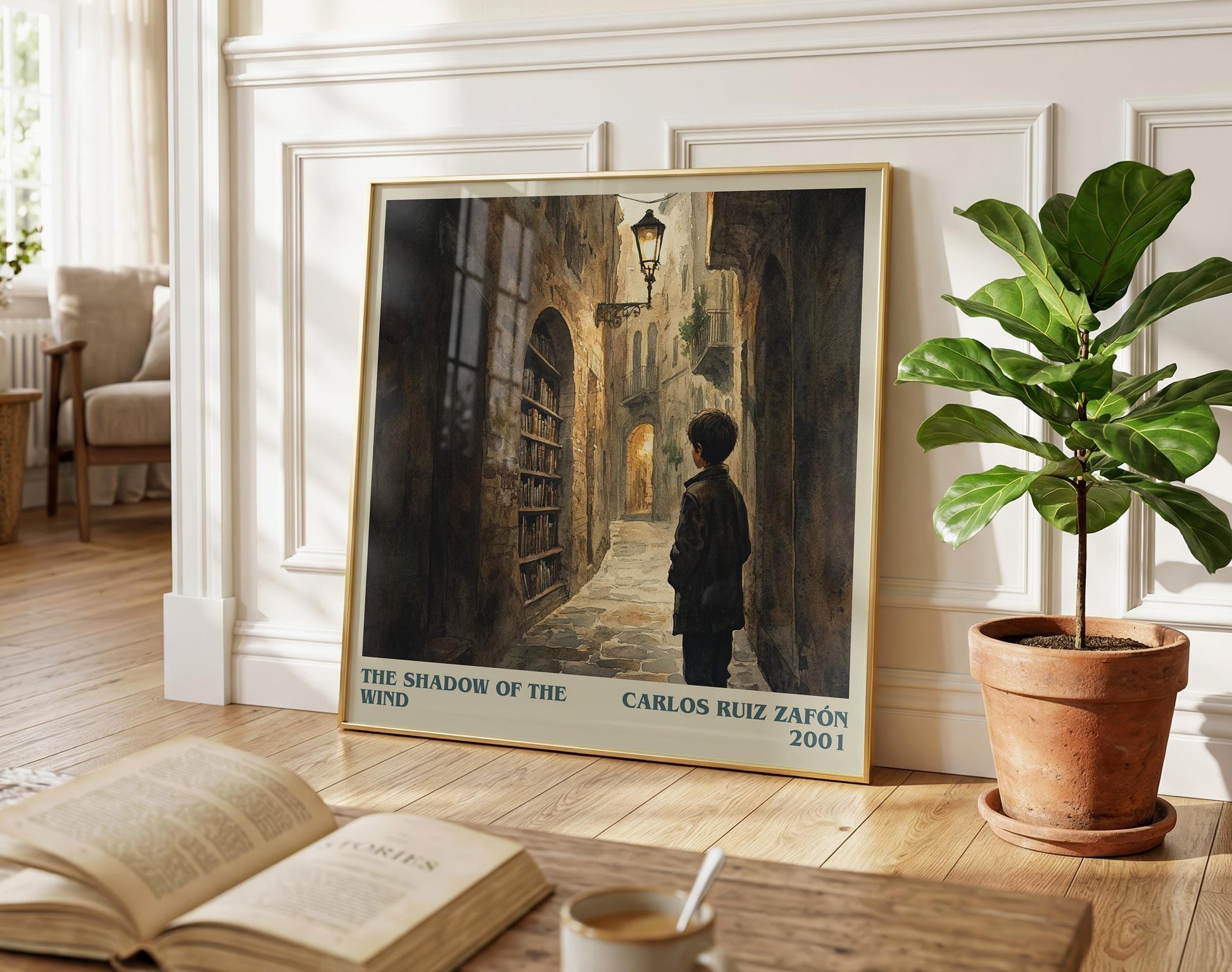 The Shadow Of The Wind literary poster paired in gallery wall – literary art prints