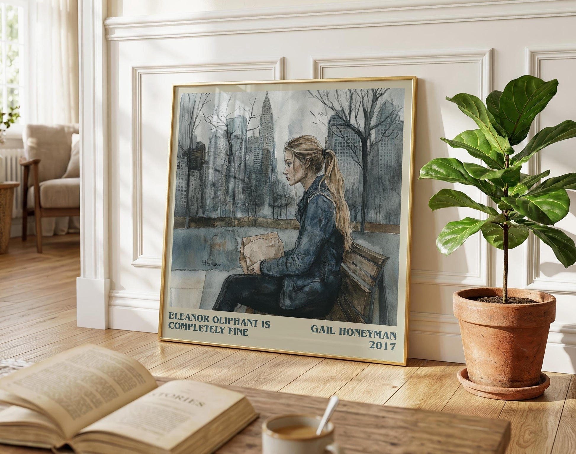Eleanor Oliphant Is Completely Fine literary poster paired in gallery wall – literary art prints