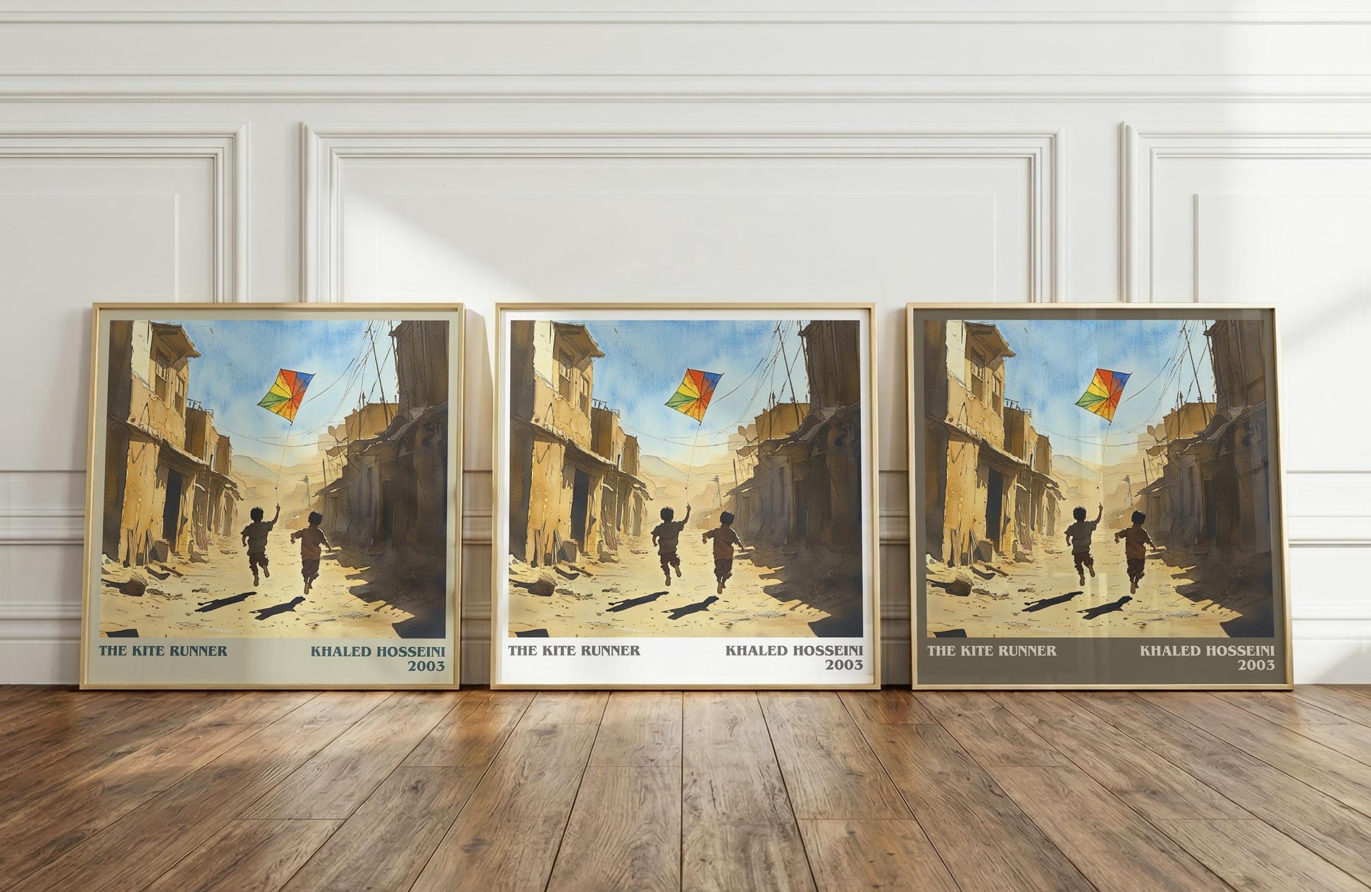 The Kite Runner literary print framed by window – literary home decor