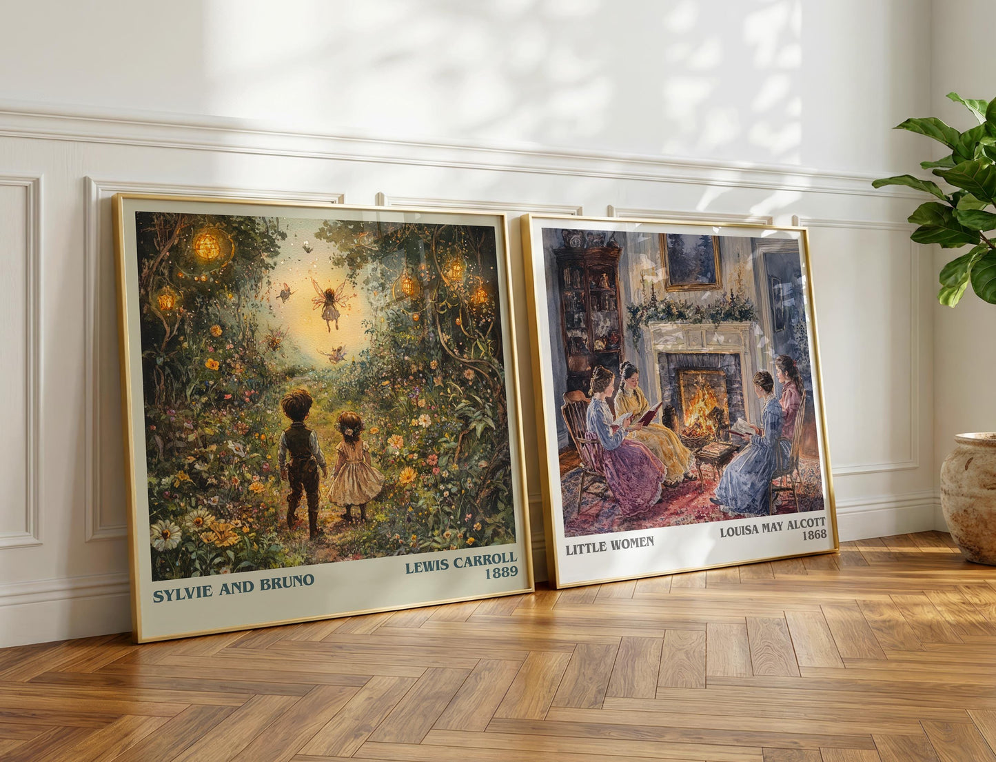 Sylvie and Bruno book poster packaging – museum-quality print rolled in protective tube