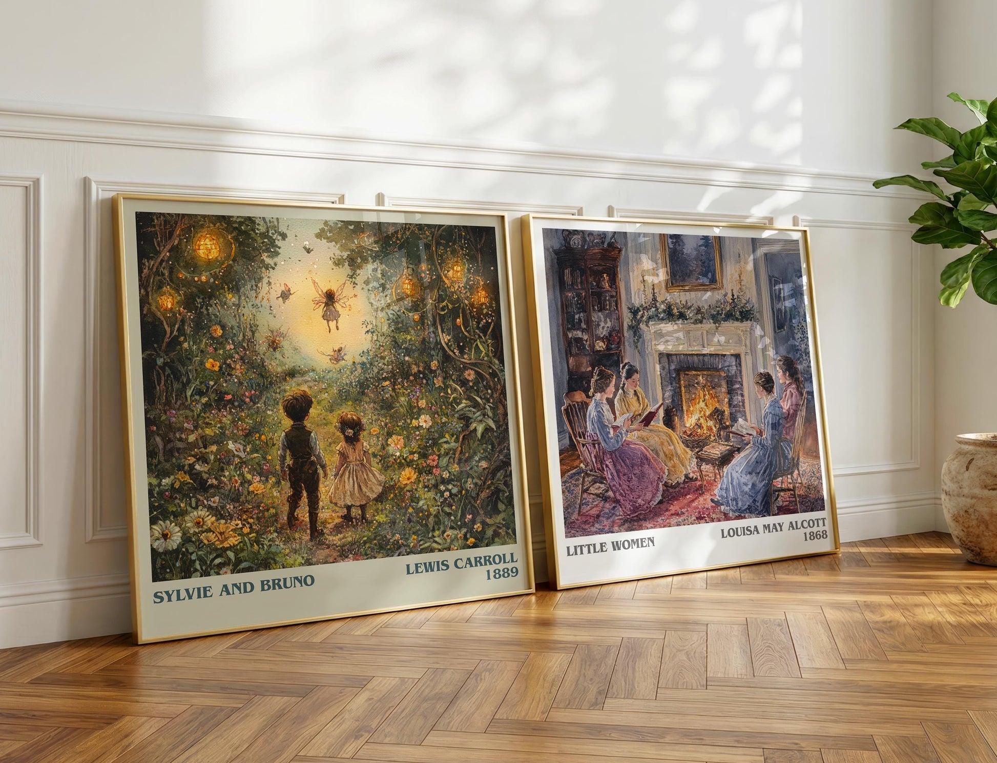 Sylvie and Bruno book poster packaging – museum-quality print rolled in protective tube