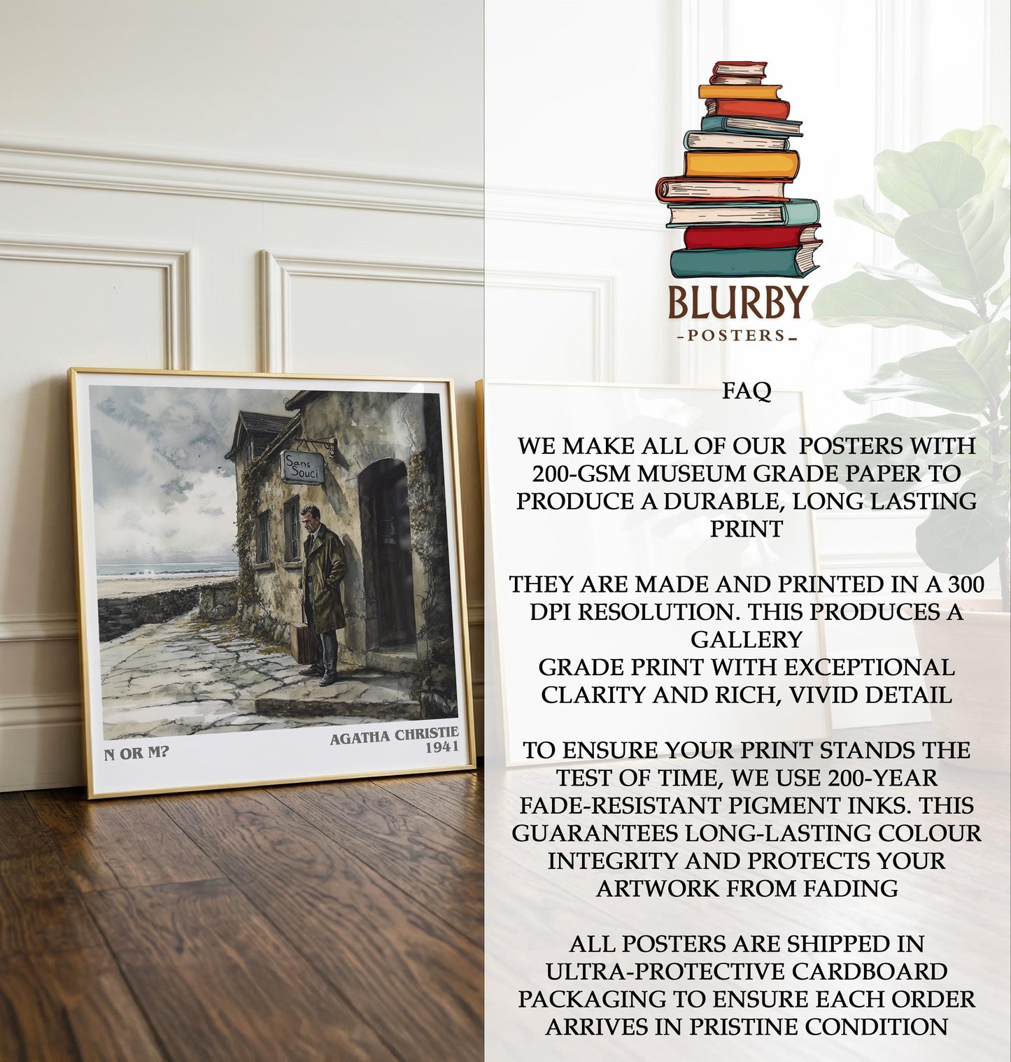 N Or M? by Agatha Christie | Book Poster | Literary Art Gift For Book Lover | Novel Inspired Wall Art | Free Delivery