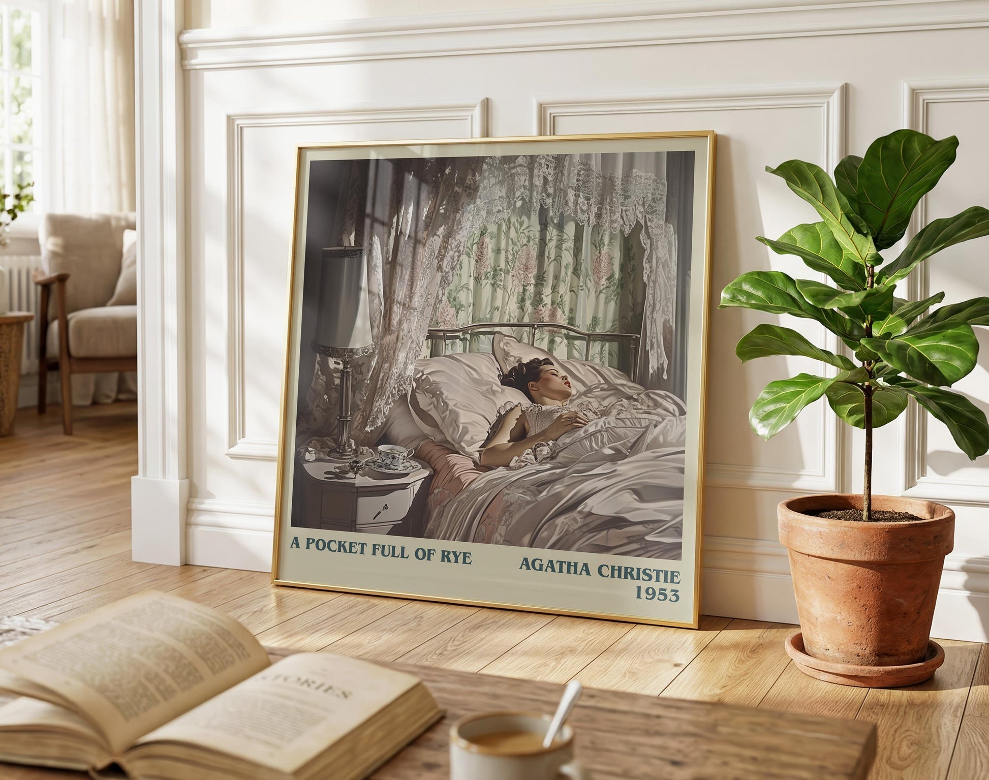 A Pocket Full of Rye literary poster paired in gallery wall – literary art prints