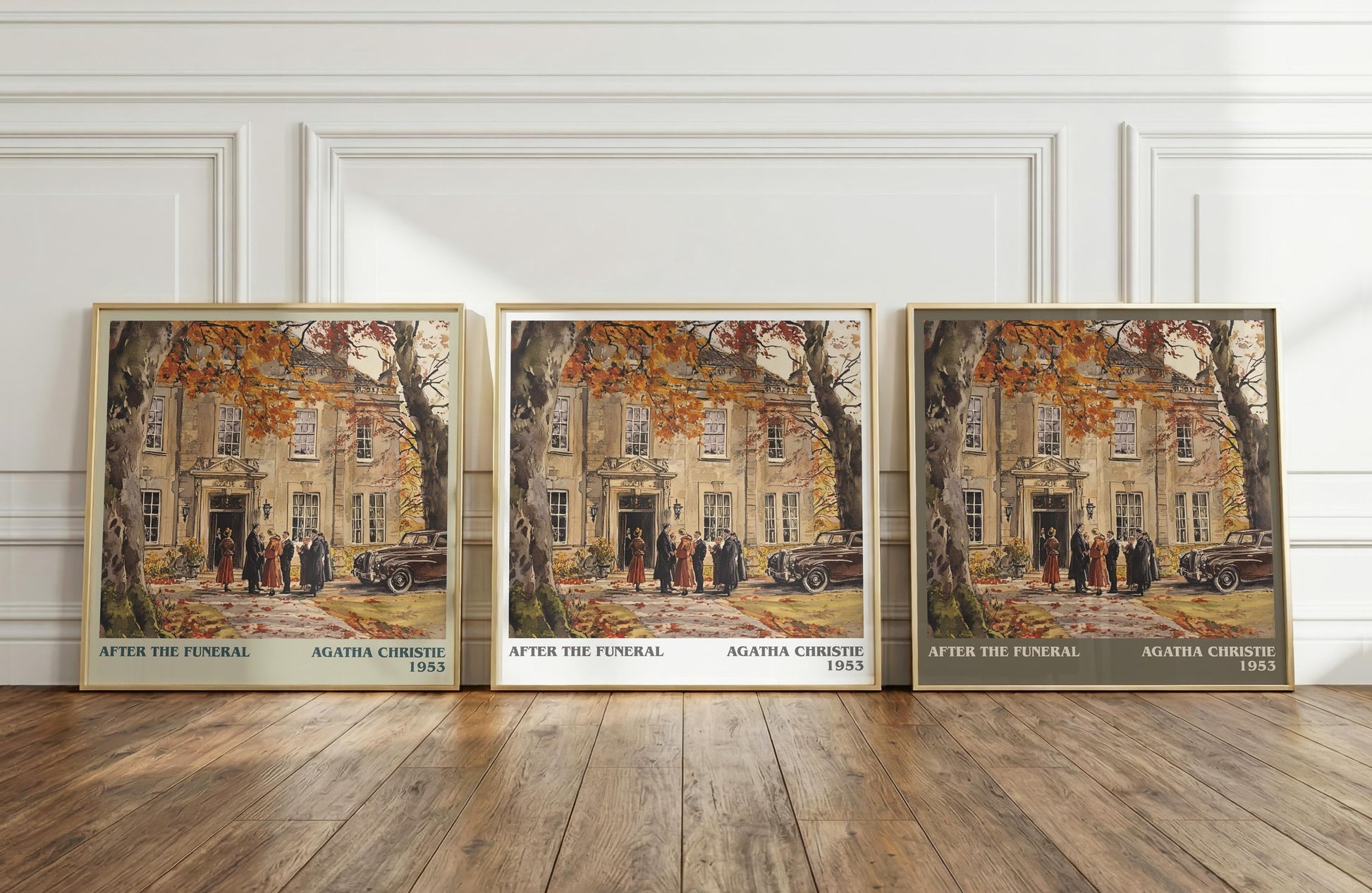 After the Funeral literary print framed by window – literary home decor