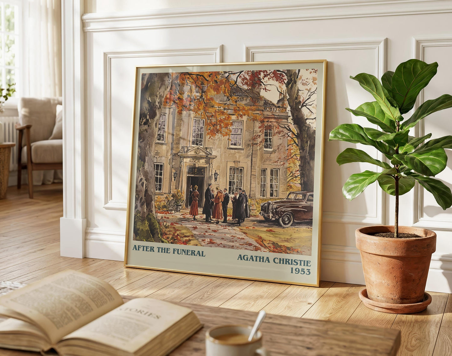 After the Funeral literary poster paired in gallery wall – literary art prints