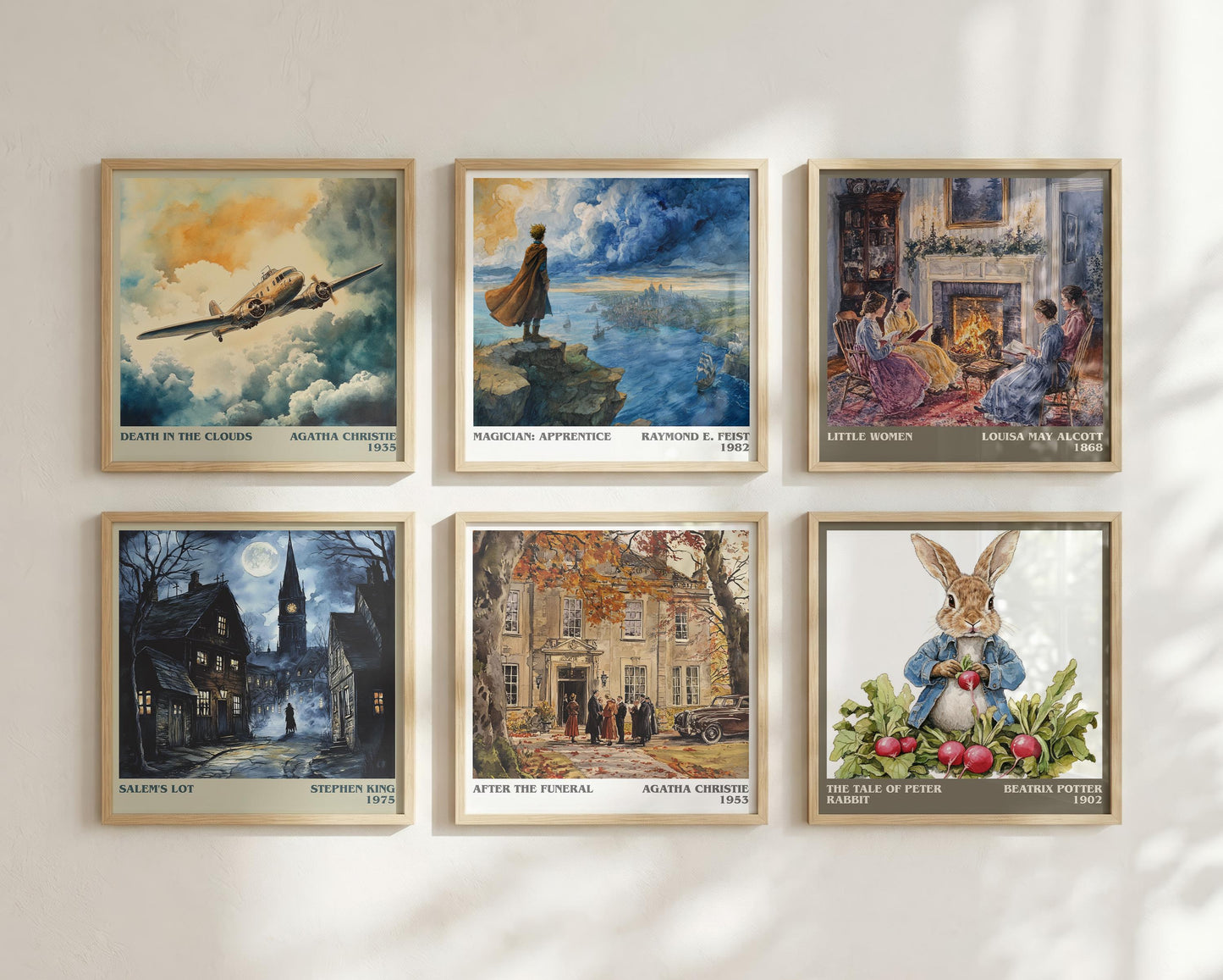 After the Funeral literary book poster framed on wall – mystery wall art