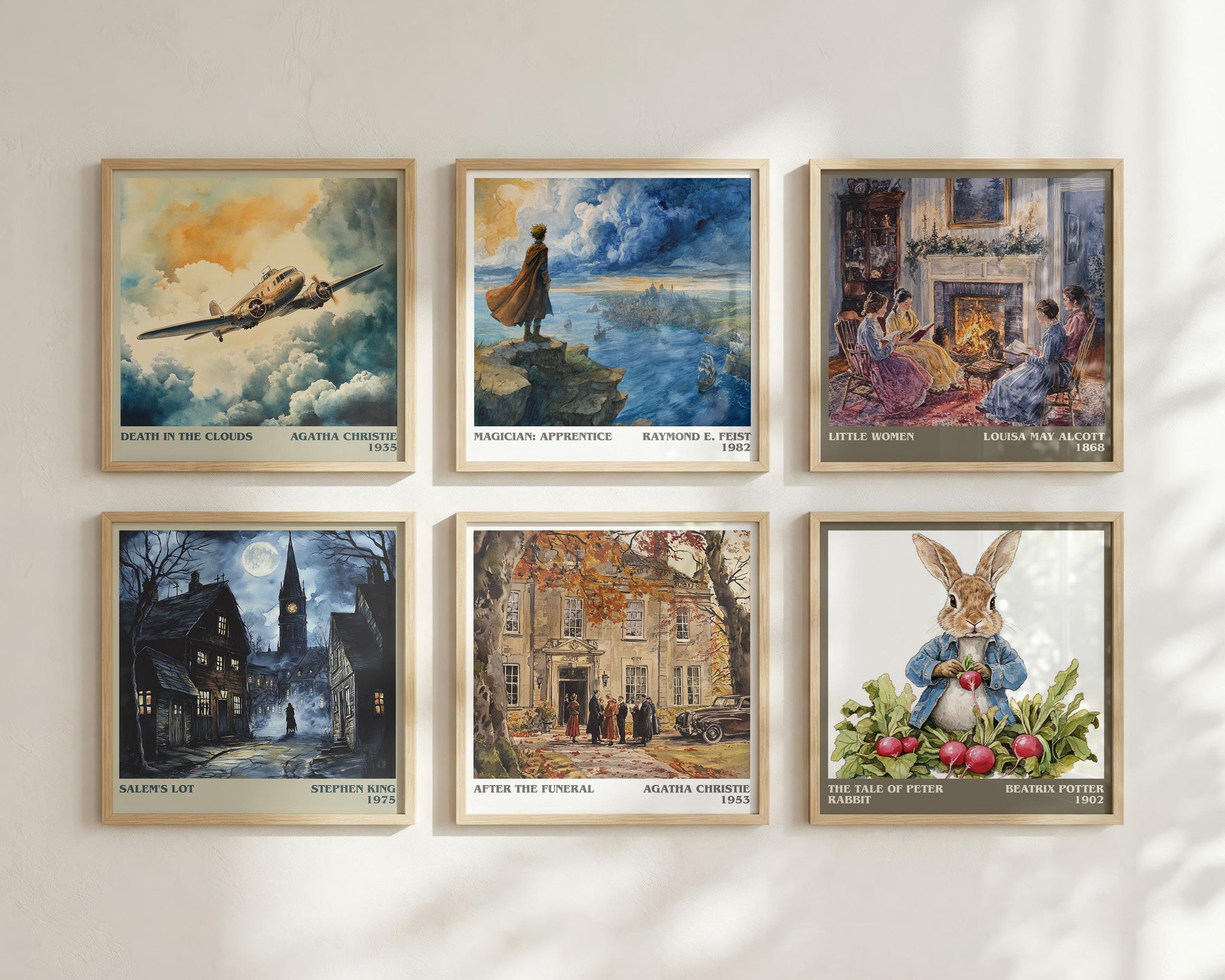 After the Funeral literary book poster framed on wall – mystery wall art