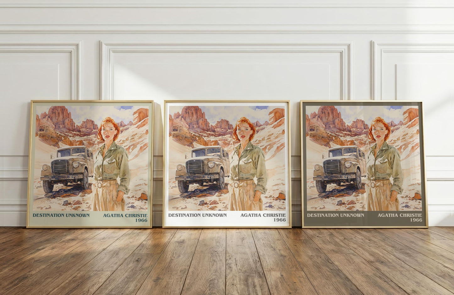 Destination Unknown literary book poster framed on wall – mystery wall art