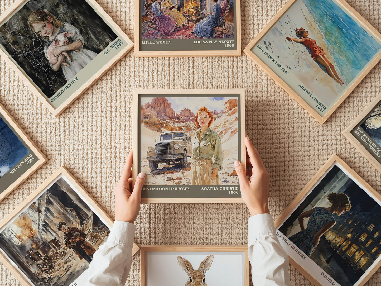 Destination Unknown literary poster paired in gallery wall – literary art prints