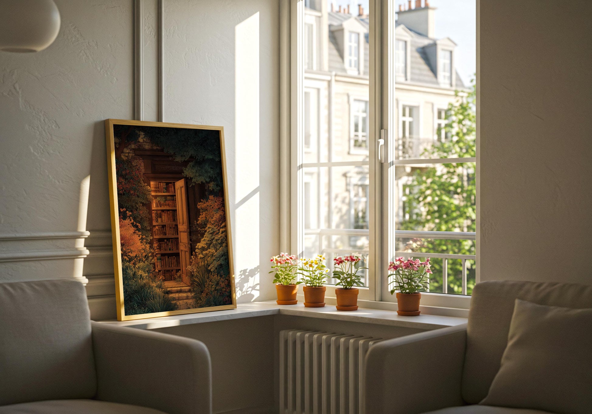 Secret Garden Hidden Library Print | Cozy Wall Decor | Book Lover Gift | Book Nook Poster | Book Art | Aesthetic Room Art | Reader Home Art - Book Poster Art Print Decor Bookish