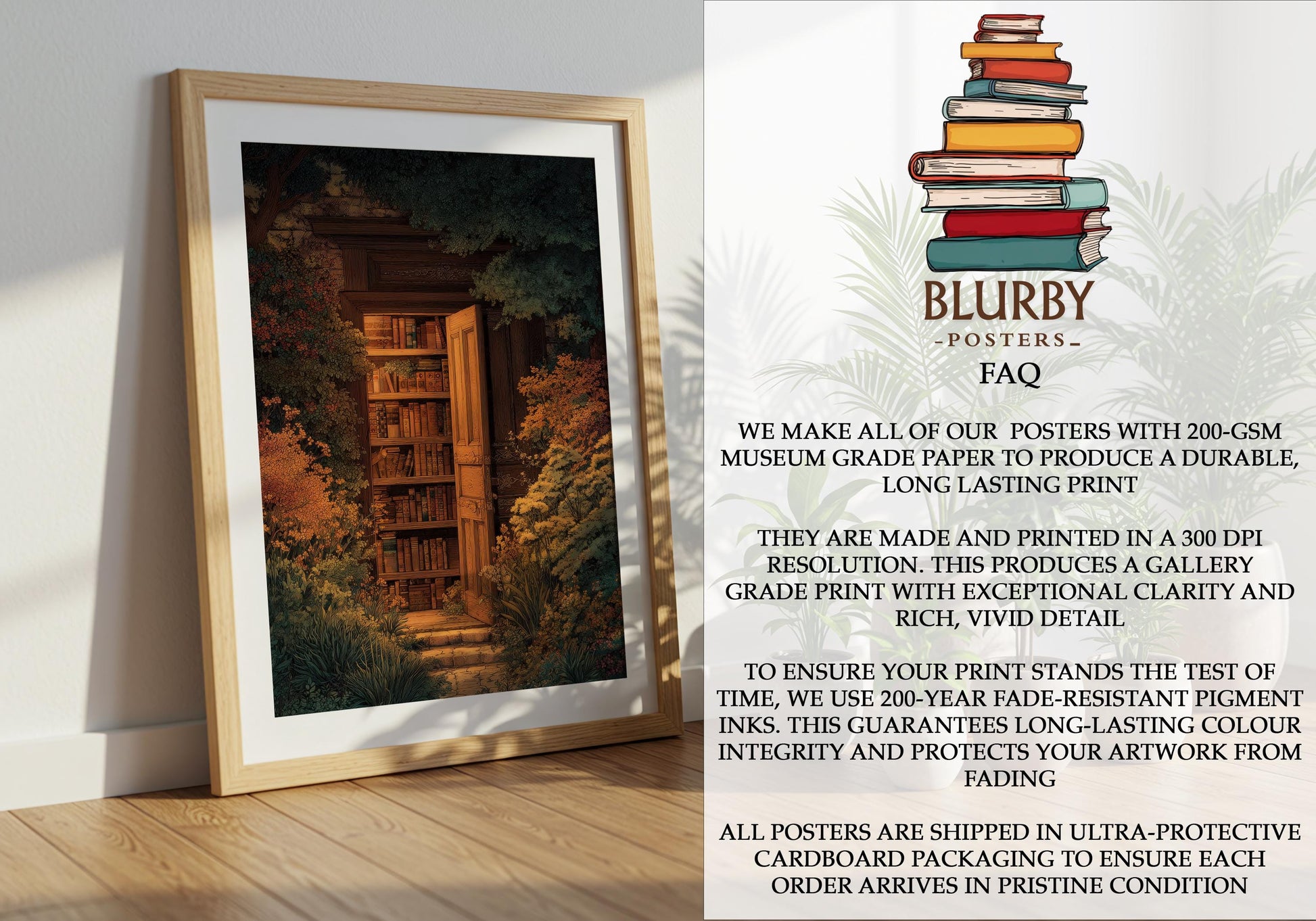 Secret Garden Hidden Library Print | Cozy Wall Decor | Book Lover Gift | Book Nook Poster | Book Art | Aesthetic Room Art | Reader Home Art - Book Poster Art Print Decor Bookish