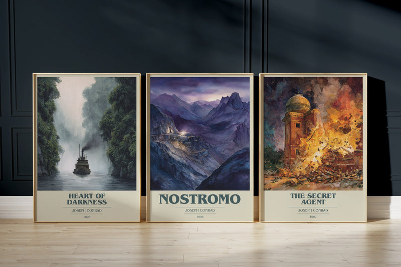 Conrad Classics: Heart Of Darkness, Nostromo, The Secret Agent framed art prints