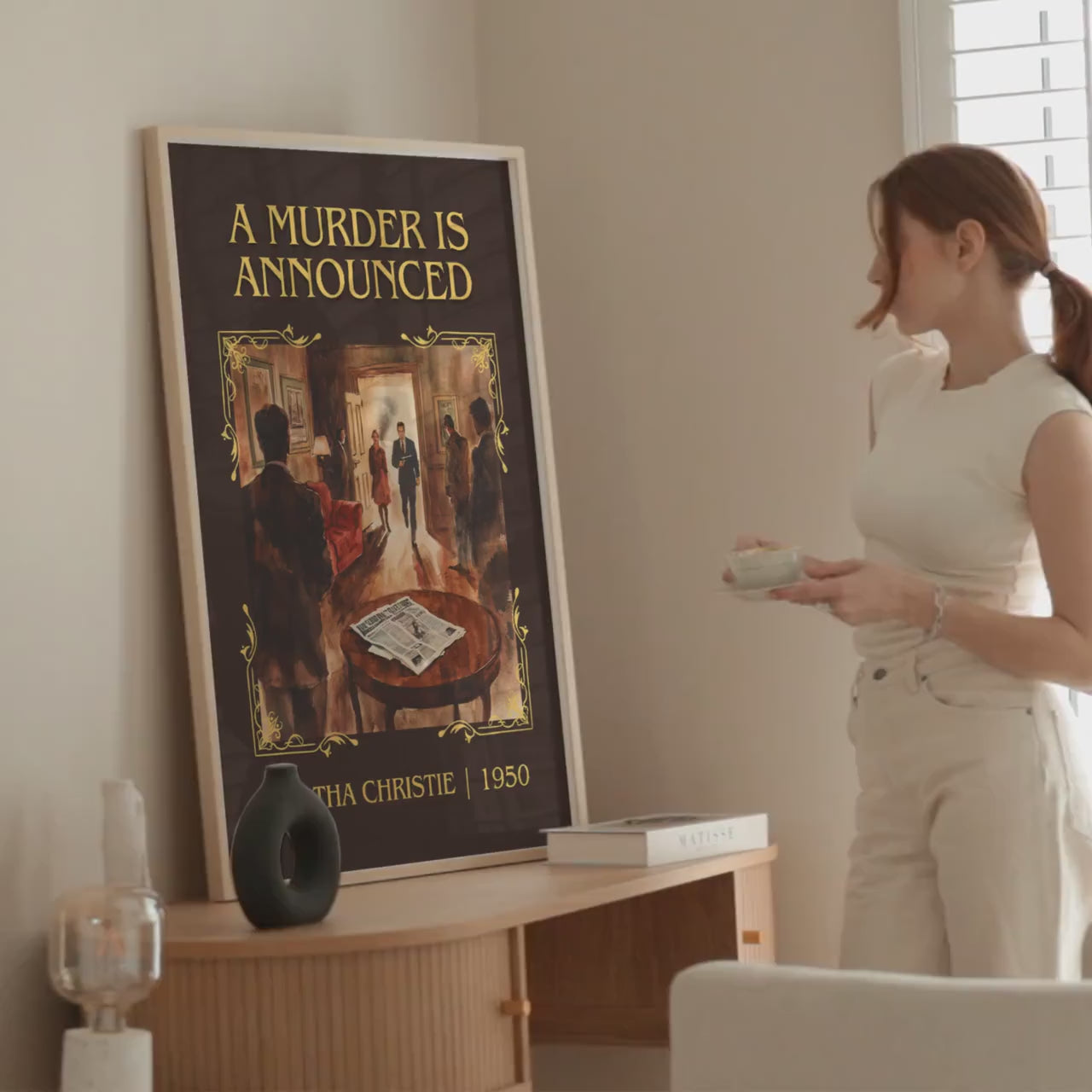 Murder On The Orient Express by Agatha Christie High Quality Poster Print. Free Delivery Wall Art. Author & Blurb Book/Novel Minimalist Art.