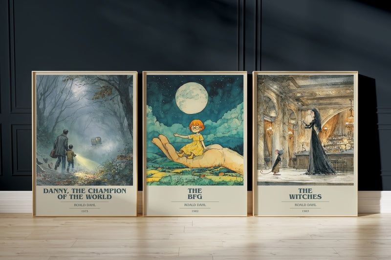 Roald Dahl Classics: Danny, The Champion Of The World, The Bfg, The Witches framed art prints