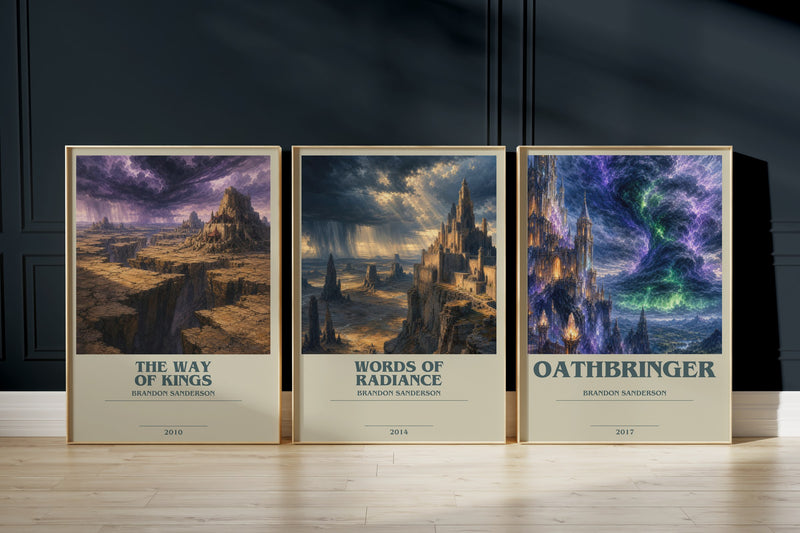 Stormlight Archive: The Way of Kings, Words of Radiance, Oathbringer framed art prints
